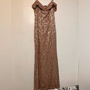 candalite blush off the shoulder dress